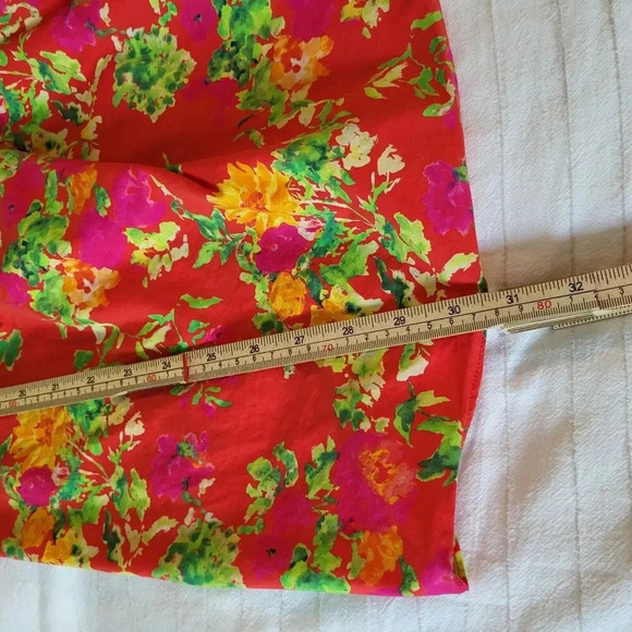 $420 Caroline Constas Kaia Strapless Bustier Mini Dress Red Radiant Flor… - Picture 15 of 16